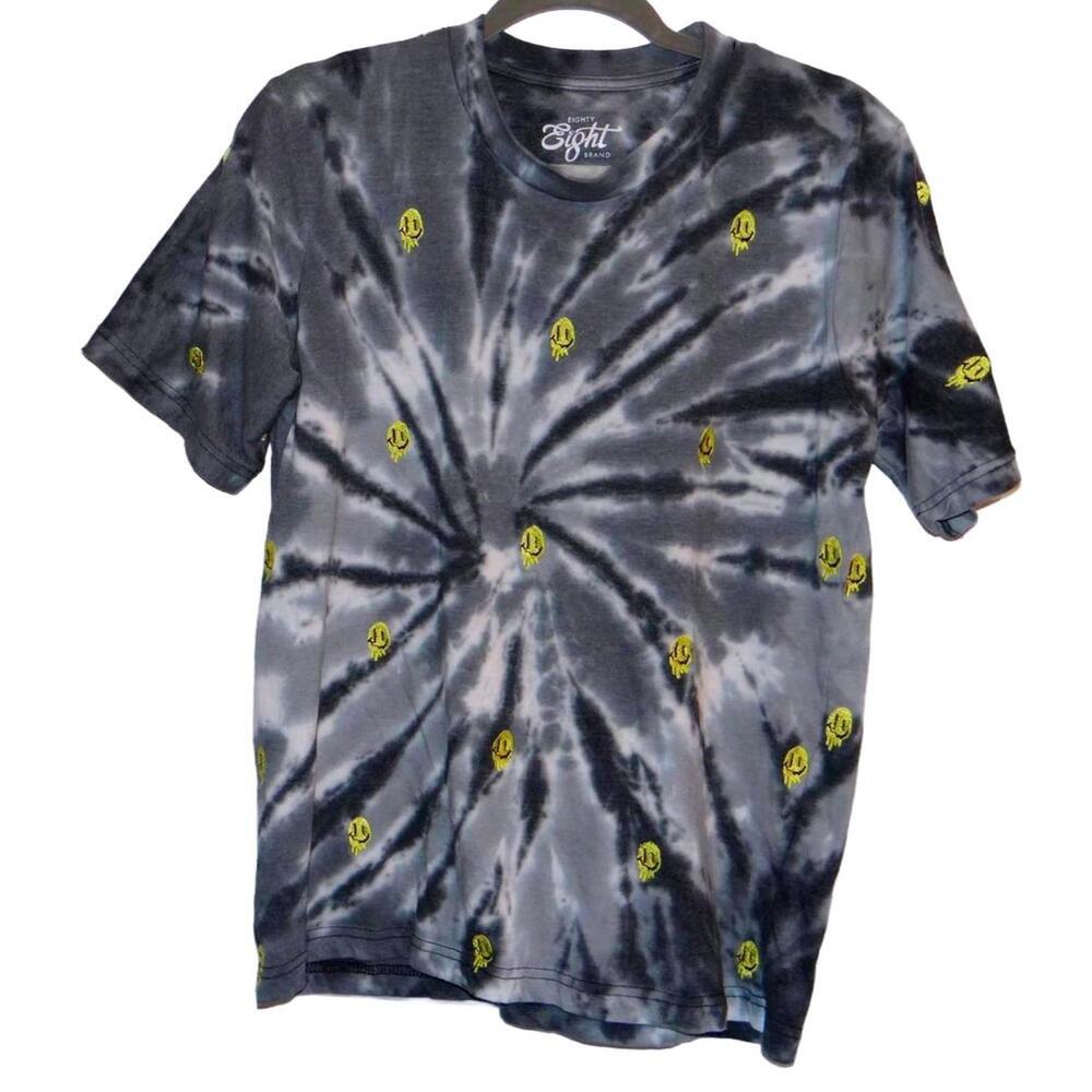 Eighty Eight Brand Tie-Dye Melting Smilies T-Shirt - Small